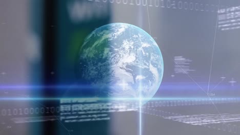procesamiento de datos financieros en todo el mundo contra los empresarios que se dan la mano