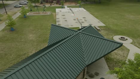 aerial view of recently installed pickleball courts at a local park