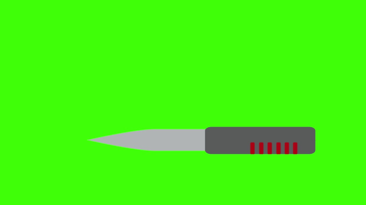 green screen , safety offense icon , knife