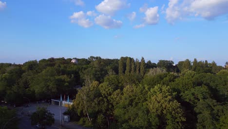 Majestic-aerial-top-view-flight-Berlin-city-Public-swimming-pool-Germany-in-Europe,-summer-day-2023