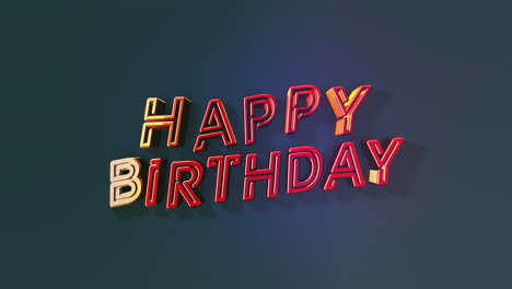 stunning neon sign wishes happy birthday in stylish font on dark background