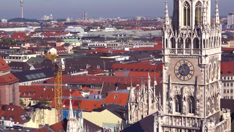 high angle classic establishing shot of the skyline of munich germany 1