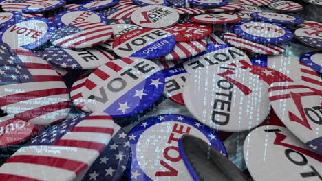 american flag and pins