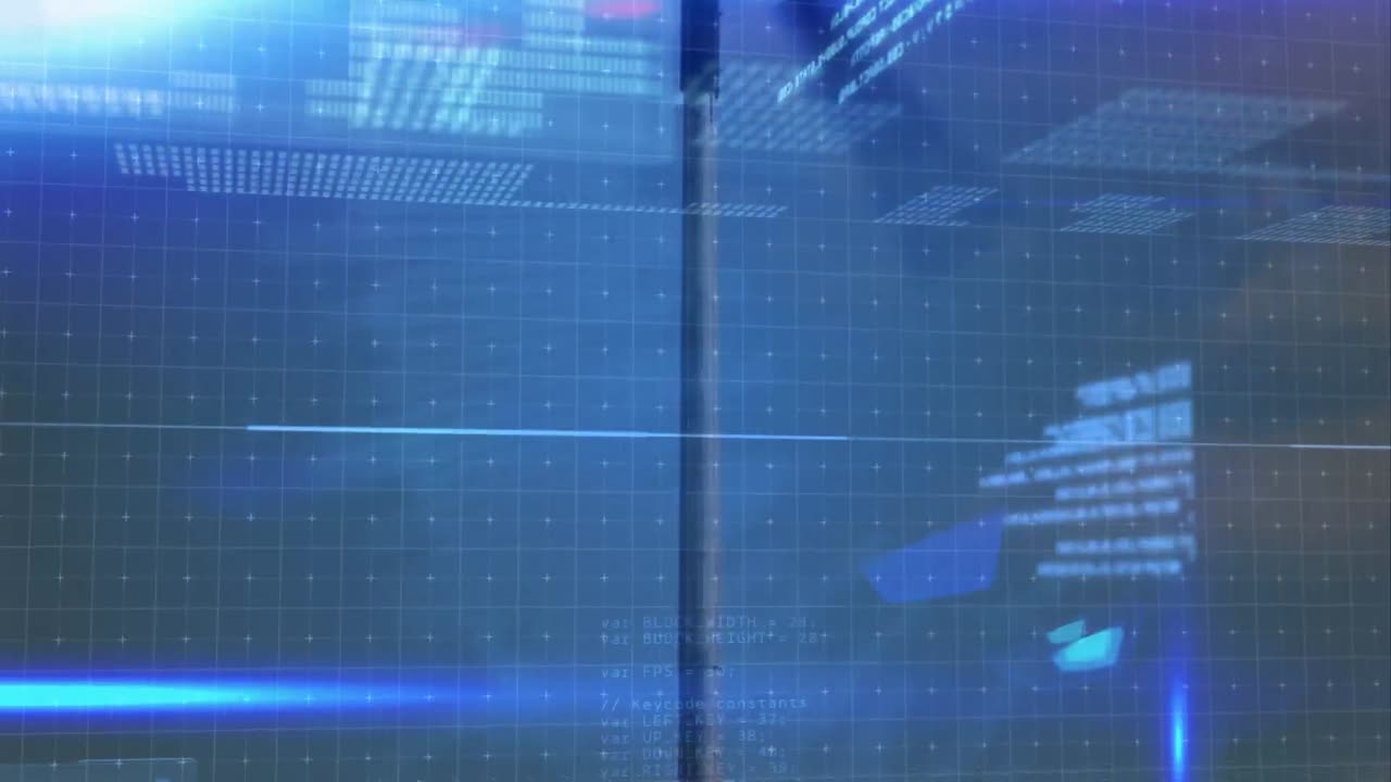 Animation of data processing over wind turbine
