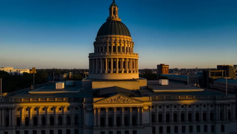 united states capitol building at sunset