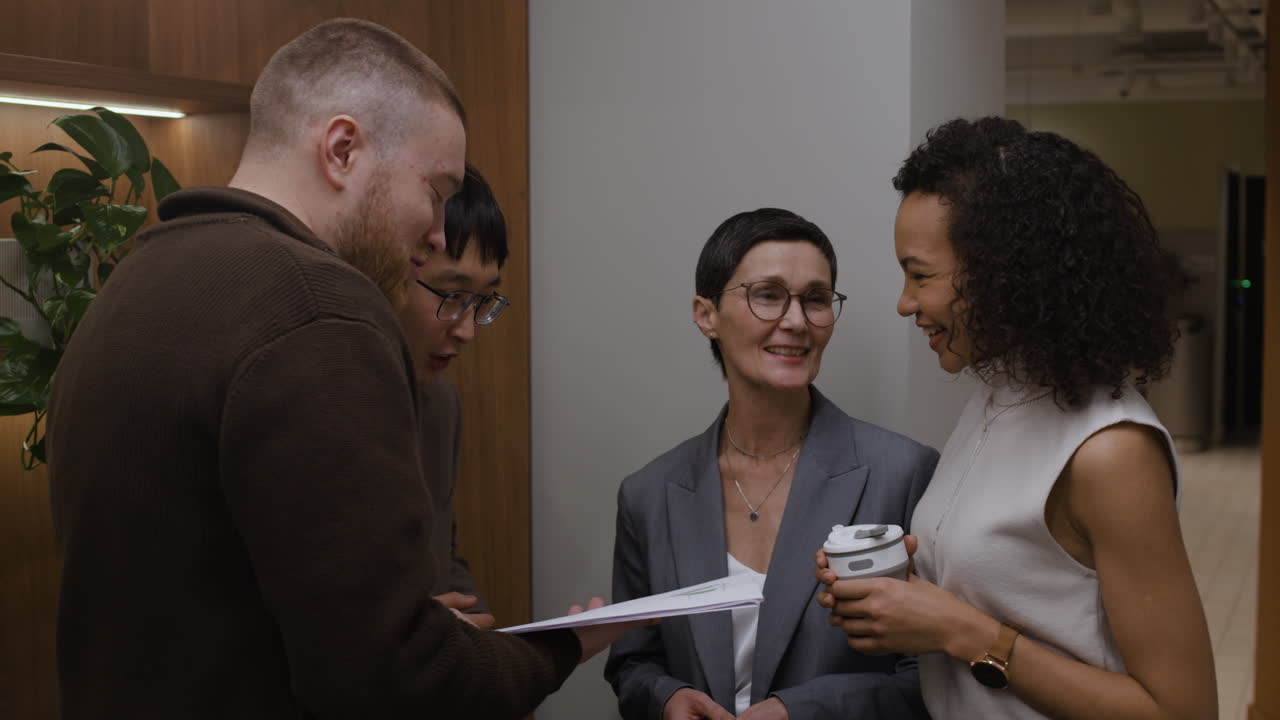 Group of coworkers in an office setting