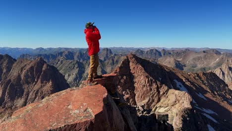 Puesta-De-Sol-Cuenca-De-Chicago-Parte-Superior-De-Windom-Luz-Del-Sol-Pico-Monte-Norte-Eulos-Silverton-Colorado-Excursionista-Mochilero-San-Juan-Montañas-Rocosas-Rango-Excursionista-Excursionismo-Cumbre-Vista-De-La-Capa-De-Nieve-Vistas-Catorce-Verano-Julio