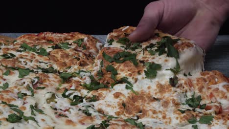 deliciously melted cheese pizza