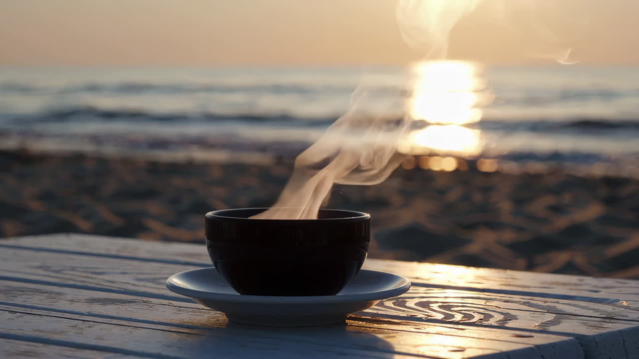 Sunrise Coffee on the Beach