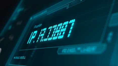 ip address displayed on a futuristic digital screen