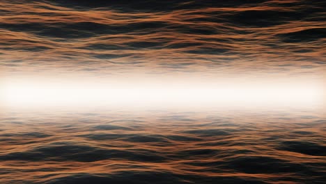 animación de ondas oceánicas de gradiente al atardecer con efectos de ondulación