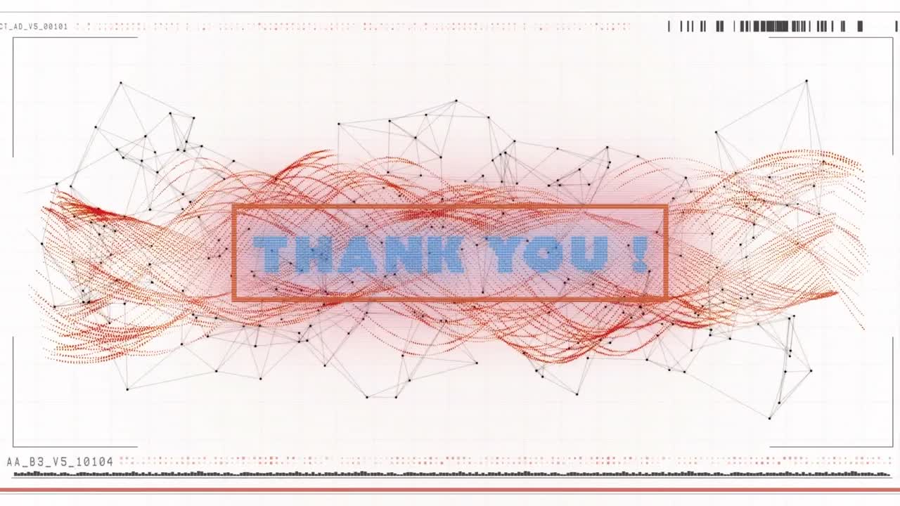 연결 네트워크를 통해 감사 문자 애니메이션