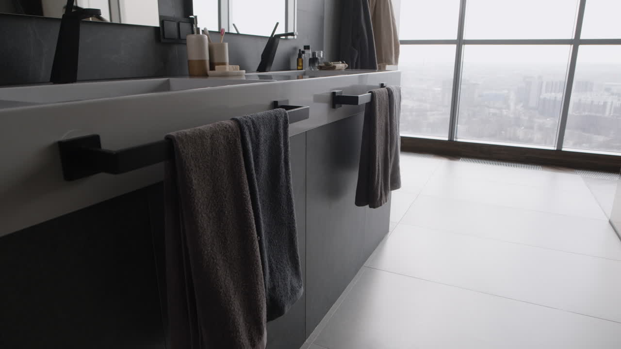 Modern Luxury Bathroom with City View