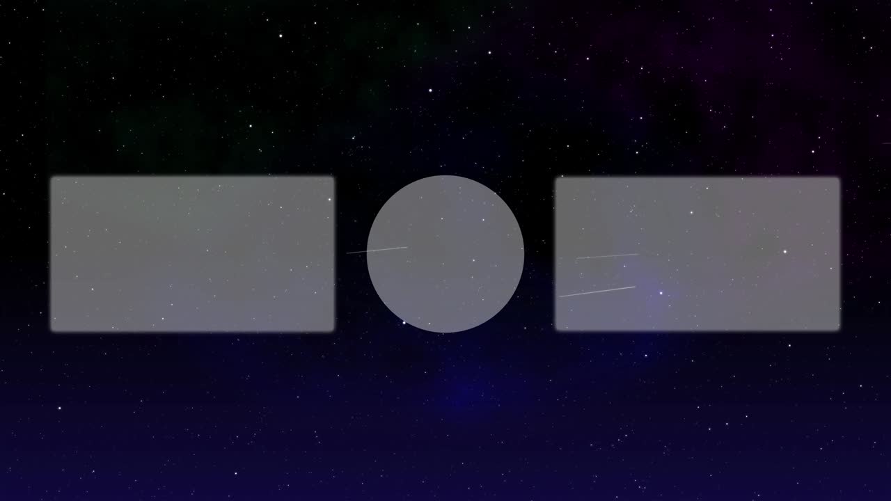 espacio galaxia tarjeta de finalización pantalla de finalización gráficos de movimiento