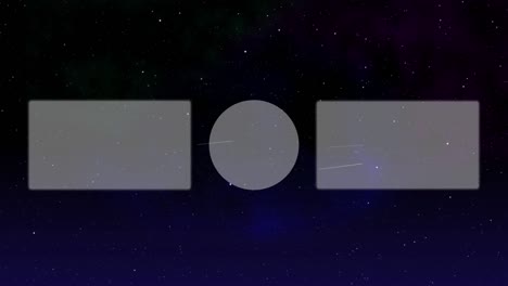 espacio galaxia tarjeta de finalización pantalla de finalización gráficos de movimiento