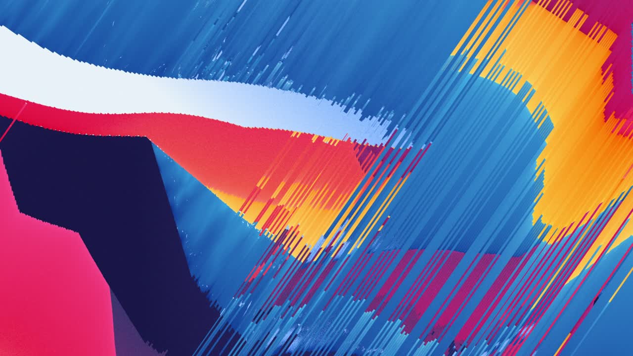 추상적인 픽셀레이션 애니메이션, 글리치 및 픽셀 정렬 효과