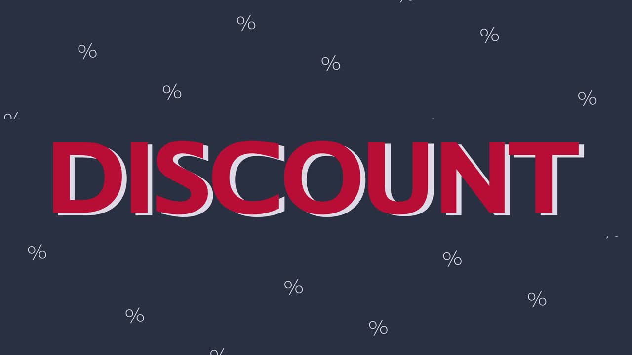 Discount and sale sign banner seamless and looping background for promo or advertising. Concept of sale - moving pattern looping video for Special offer, animation seamless discount intro