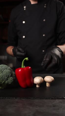 chef preparing vegetables