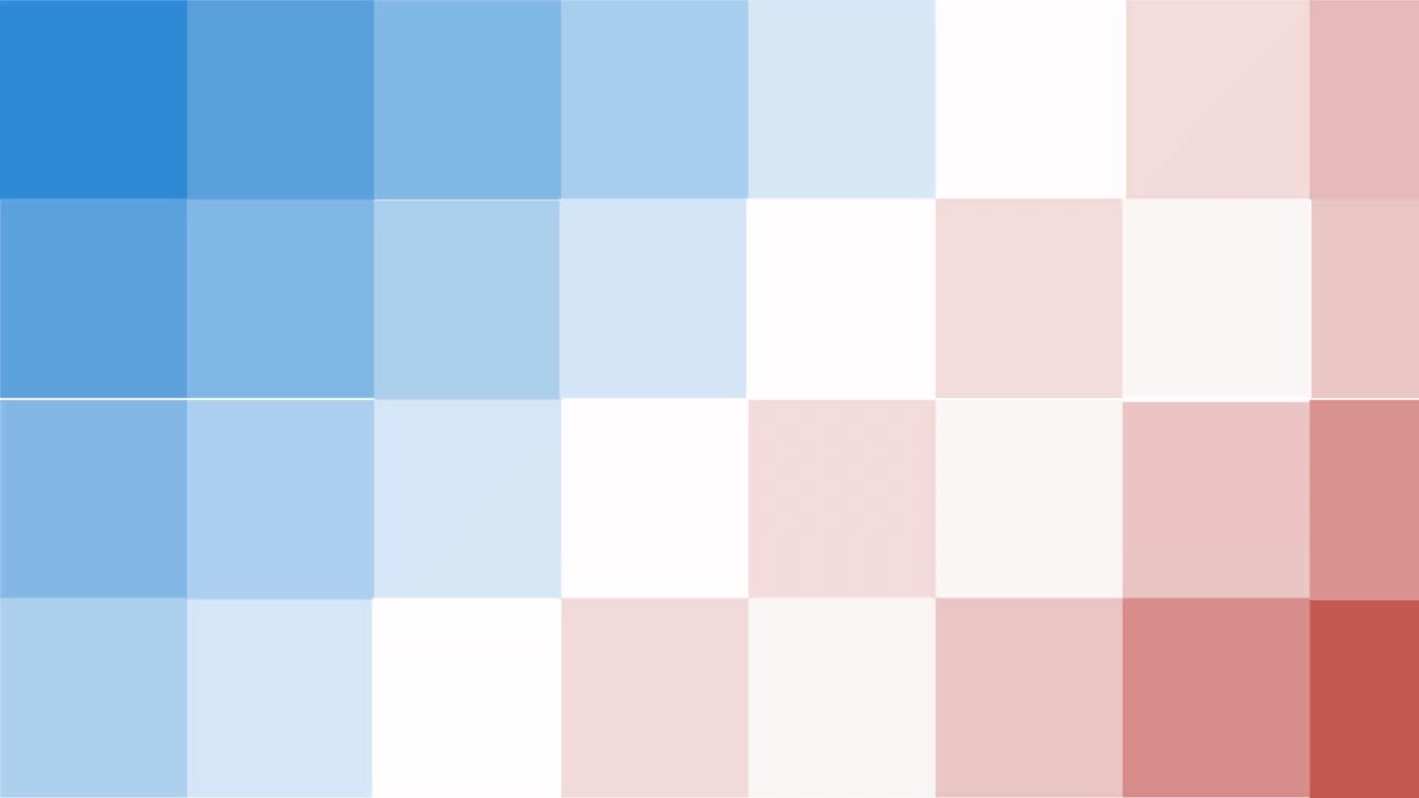 animación de la bandera estadounidense en píxeles rojos, blancos y azules