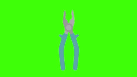 icono de pinzas en una pantalla verde en 4k