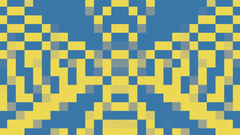 Patrón-De-8-Bits-Con-Píxeles-Azules-Y-Amarillos