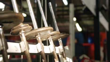 close-up of dumbbell