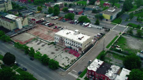 Verlassene-Gebäude-In-Der-Südseite-Von-Chicago-Aus-Der-Luft