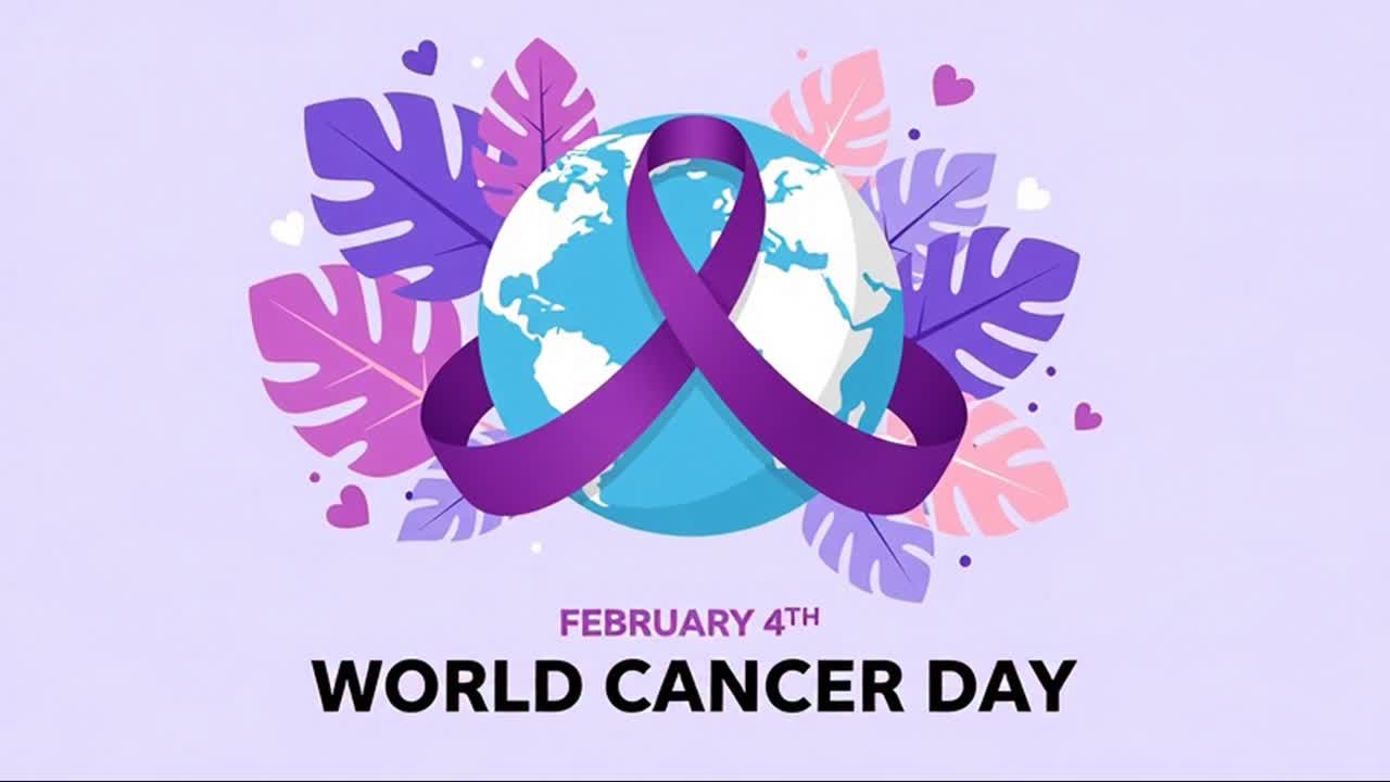 World cancer day awareness animated illustration | Premium Stock Video ...
