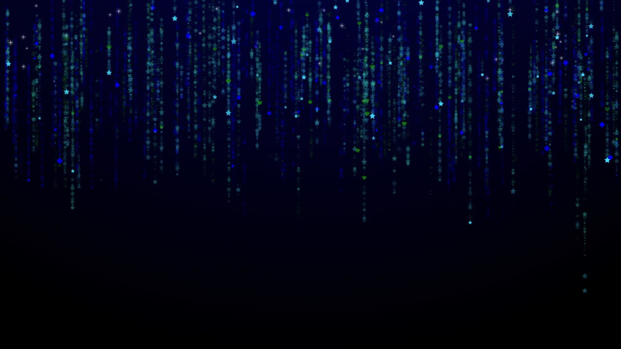 Abstracts background, Blue neon technology background. Abstract application code moving in a cyberspace. Data flow texture. Script running on a screen. HUD concept. Bright beams falling down. Seamless loop.