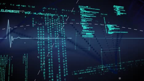 Animation-of-heartbeat-over-computer-programming-language-and-3d-cubes