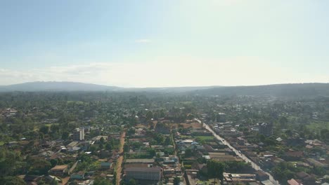 aerial footage of african urban settlement