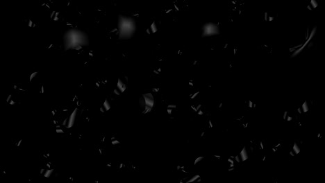 black monochrome confetti abstract video animation