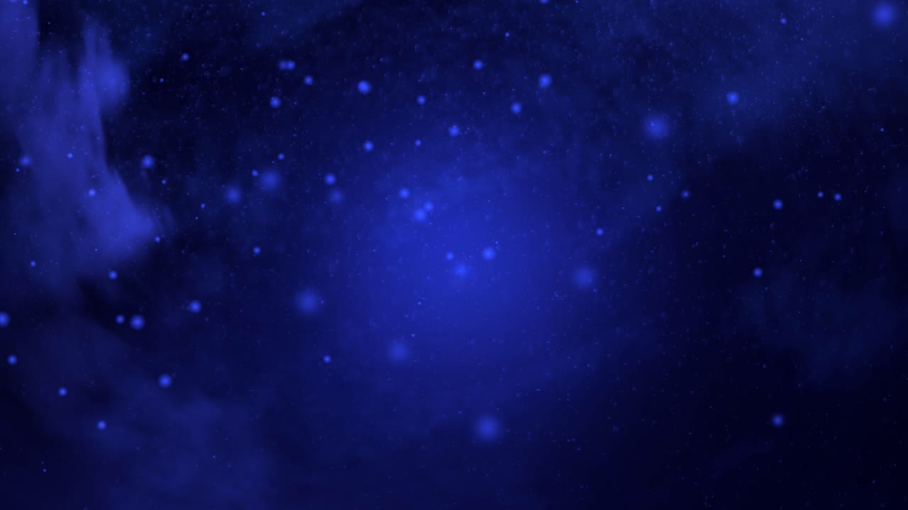 animación dinámica de fondo azul de los símbolos del controlador de juegos con partículas