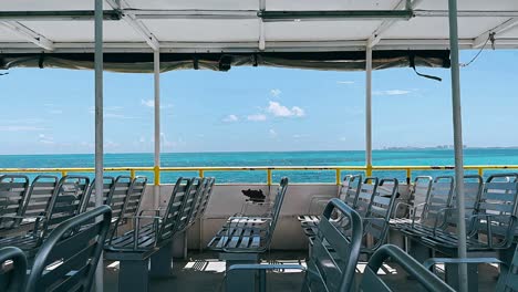 ferry deck view of ocean