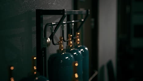 old oxygen tank in the factory