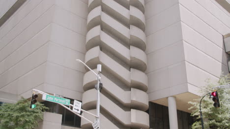 modern building exterior with spiral staircase