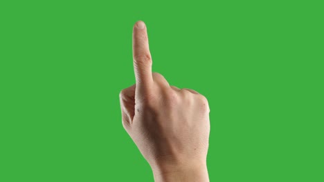 12 touchscreen hand gestures, green screen