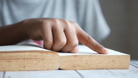 child reading a book