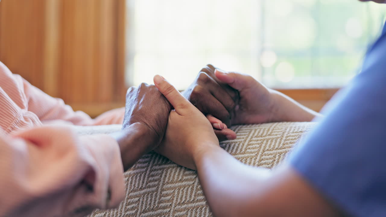 Holding hands, support and empathy