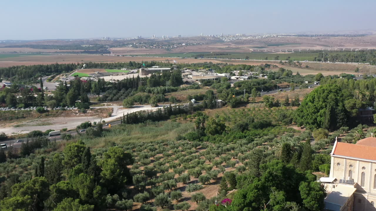 Latrun Trappist Monastery to Armored Corps Memorial, Israel Drone View