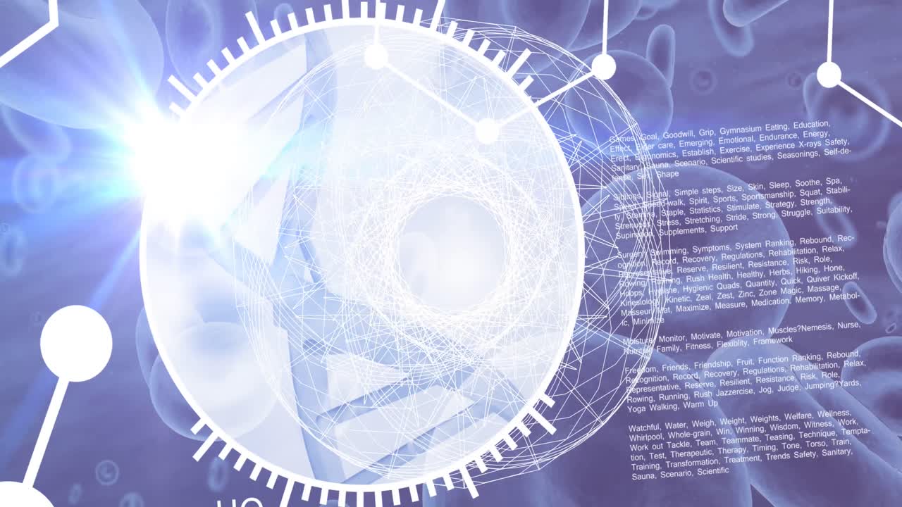 dna 가닥 스핀링을 통해 과학 데이터 처리의 애니메이션