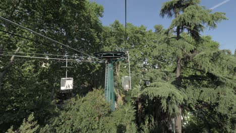 un funicular en un bosque