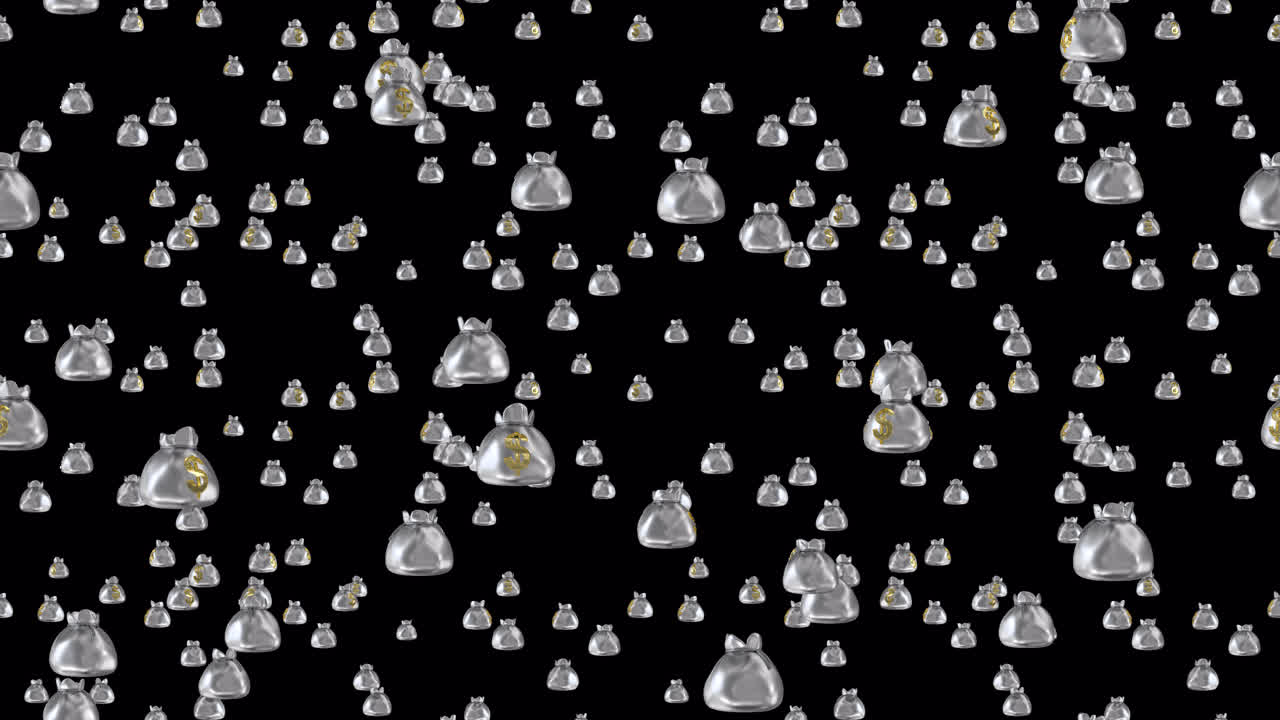 돈 가방 루프 타일 알파와 함께 떨어집니다.