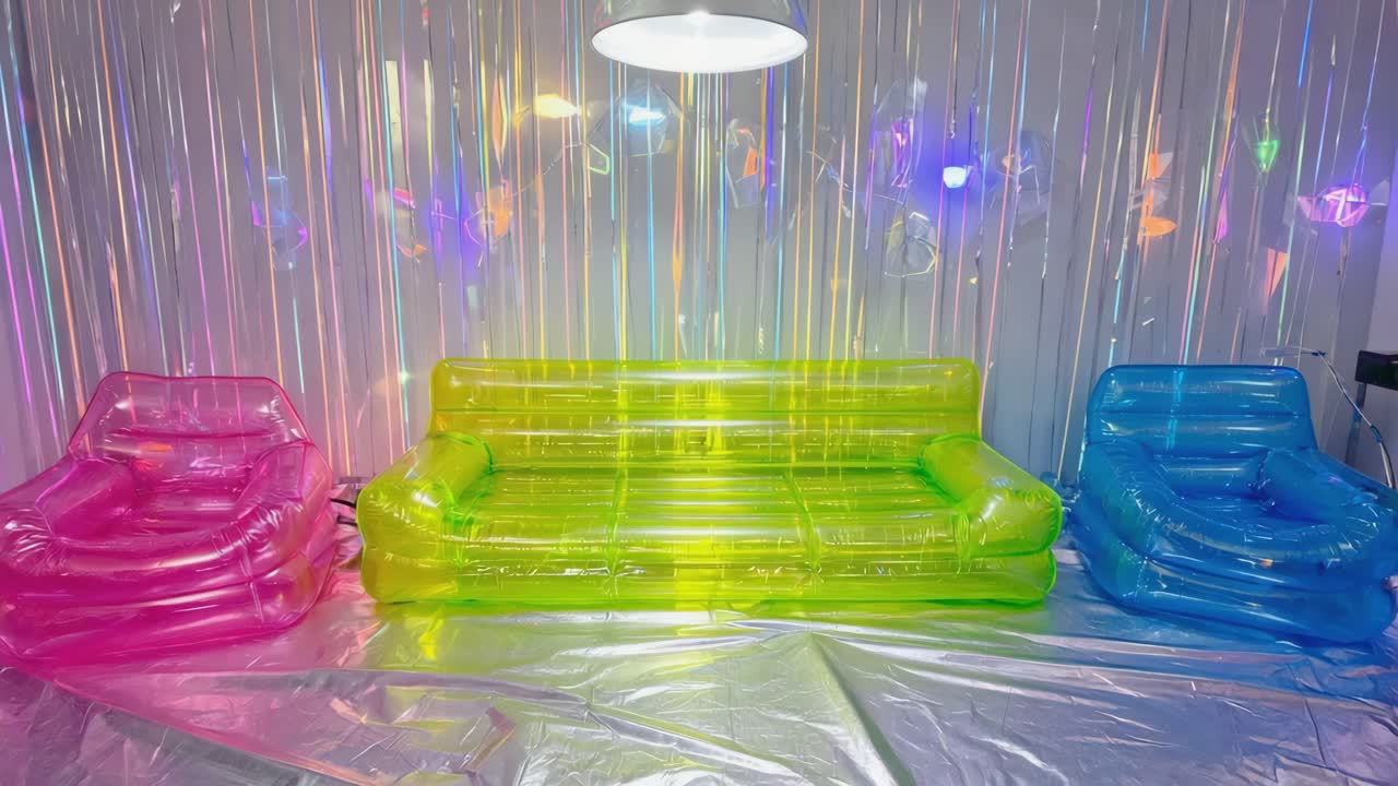 Colorful inflatable furniture