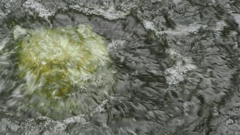 burbujas de agua que forman una espuma. un débil chorro de agua con burbujas desde la superficie del agua. geyser burbujeante