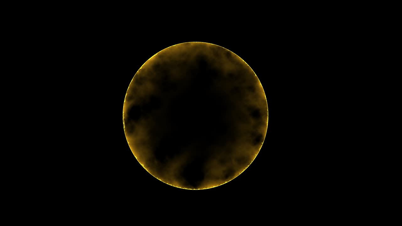 황색 반지, 지구 행성, 메타버스 입자로 만든 지구, 번개 방출과 함께 추상적인 에너지 원, 점차적으로 나타났고, 원에서 일정한 반이는, 애니메이션 그래픽 4k.