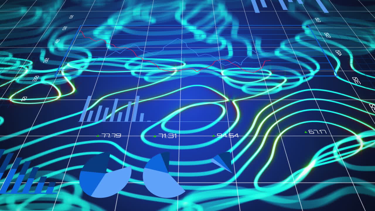 데이터 처리 및 연결 네트워크의 애니메이션