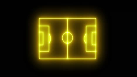 animation of yellow neon sports stadium on black background