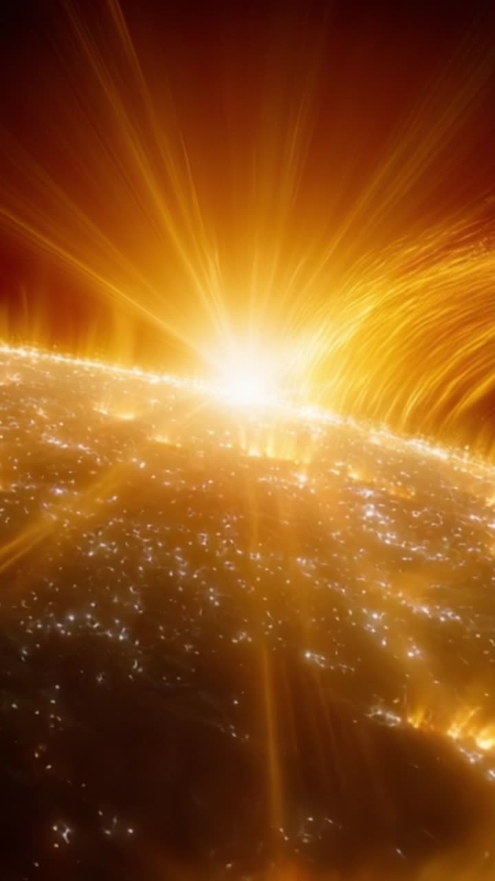 A Captivating Glimpse of Solar Activity Displaying Intense Light and Radiation Emitting from the Sun’s Surface, Showcasing Stellar Phenomena and Cosmic Energy