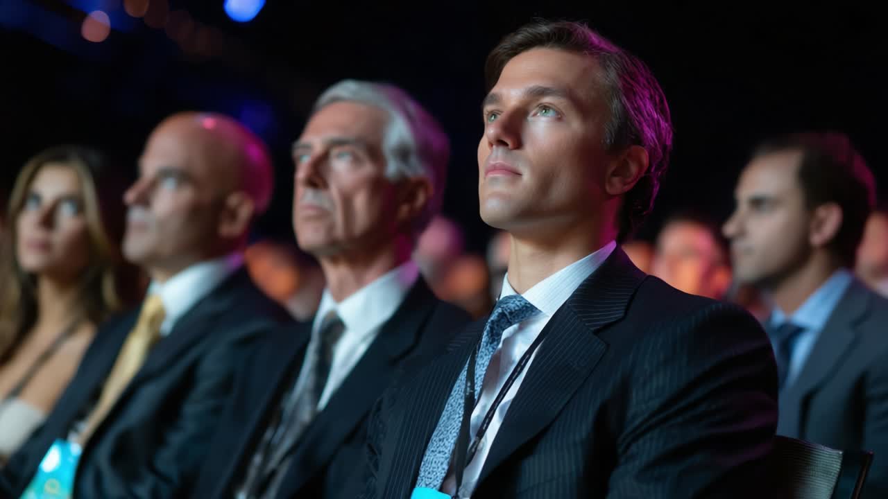 Il pubblico a una conferenza aziendale